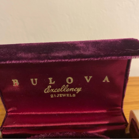 Vintage Bulova Women\'s 10k RGP Bezel Watch with Original Velvet Case
